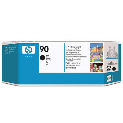 HP - HP C5054A (90) Black Head Cartridge + Cleaner - DesignJet 4000