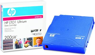 HP - HP C7971A LTO-1 Ultrium Data Cartridge 100GB / 200 GB 609m, 12,65mm