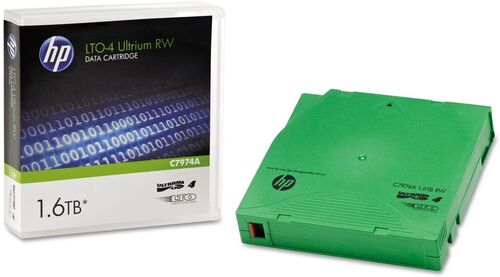 HP C7974A LTO4 Ultrium Data Kartuş 800 GB / 1,6 TB 820m, 12,65mm (T1756)
