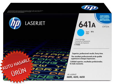 HP - HP C9721A (641A) Mavi Orjinal Toner - LaserJet 4600 (C) (T4198)