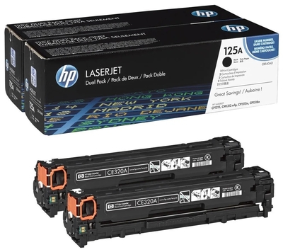 HP - HP CB540AD (125A) Siyah 2li Paket Orjinal Toner - LaserJet CP1215 (T4468)