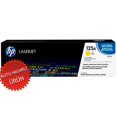 HP - HP CB542A (125A) Sarı Orjinal Toner - LaserJet CP1215 (CF373AM'den Ayrılma) (T15936)