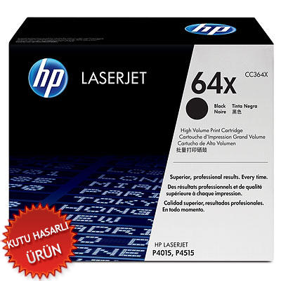 HP - HP CC364X (64X) Black Original Toner - LaserJet P4015 (Damaged Box)