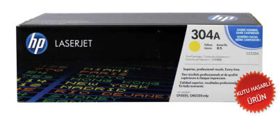 HP - HP CC532A (304A) Yellow Original Toner - LaserJet CP2025n (Damaged Box)