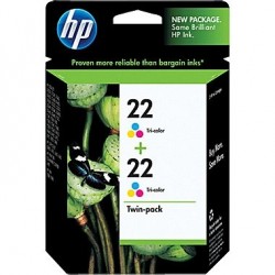 HP - HP CC580FN (22) Dual Pack Color Original Cartridge