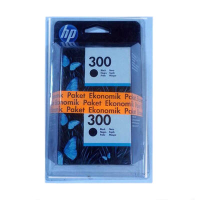 HP - HP CC640E+CC640E (300) Dual Pack Echonomic Black Original Cartridge