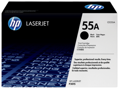 HP CE255A (55A) Black Original Toner - Laserjet P3015 - 1