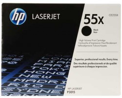 HP - HP CE255X (55X) Siyah Orjinal Toner - Laserjet P3015 (T6426)