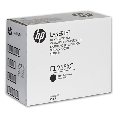 HP - HP CE255XC (55X) Black Original Toner (Special Contract Product) - Laserjet P3015
