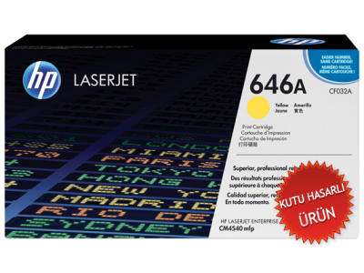 HP - HP CF032A (646A) Sarı Orjinal Toner - LaserJet CM4540 (C) (T7942)