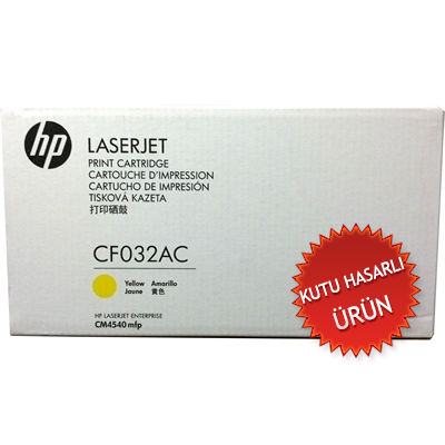 HP CF032AC (646A) Sarı Orjinal Toner - LaserJet CM4540 (B) (T7916)