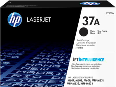 HP - HP CF237A (37A) Black Original Toner - Laserjet M607 / M608