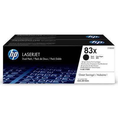HP CF283XD (83X) İkili Paket Siyah Orjinal Toner Yüksek Kapasite - M201dw / M225dn (T12920) - HP