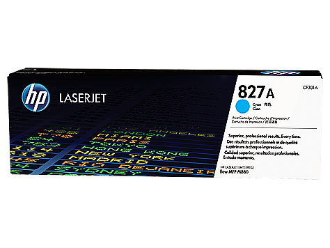 HP CF301A (827A) Cyan Original Toner - LaserJet M880z - 3