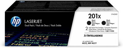 HP CF400XD (201X) Dual Pack Black Original Toner High Capacity - M252dw / M277dw - HP