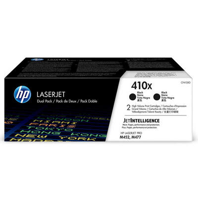 HP - HP CF410XD (410X) İkili Paket Siyah Orjinal Toner Yüksek Kapasite - M452dn / M477dw (T13083)