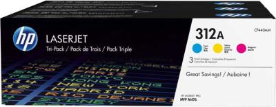 HP CF440AM (CF381A+CF382A+CF383A) 312A 3lü Paket Orjinal Toner (T7902) - HP