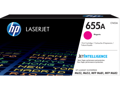 HP CF453A (655A) Magenta Original Toner - Laserjet M652dn / M653dn - 1