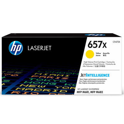 HP CF472X (657X) Yellow Original Toner - LaserJet M681dh / M681f - HP