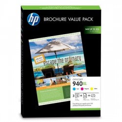 HP - HP CG898AE (940XL) Color Pack Cartridge + Photo Paper - Pro 8000 / 8500
