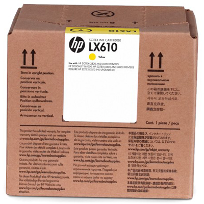 HP CN672A LX610 Yellow Latex Ink Cartridge - L65500 / LX850