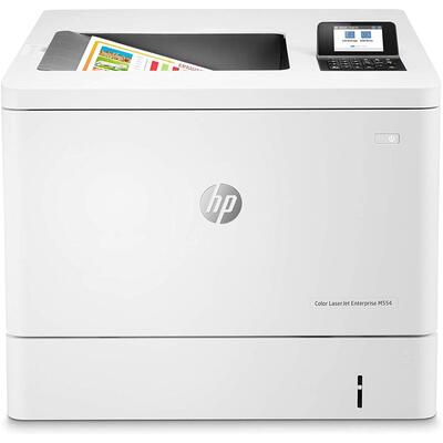HP - HP 7ZU81A (M554dn) Color LaserJet Enterprise Network + Duplex Printer 