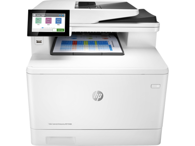 HP - HP 3QA55A (MFP M480f) Color LaserJet Enterprise + Scanner + Photocopy + Network + Multifunction Color Laser Printer