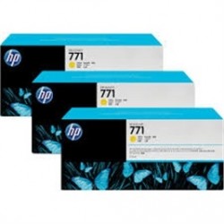 HP CR253A (771) 3Pk Yellow Original Cartridge - DesignJet Z6200 - HP