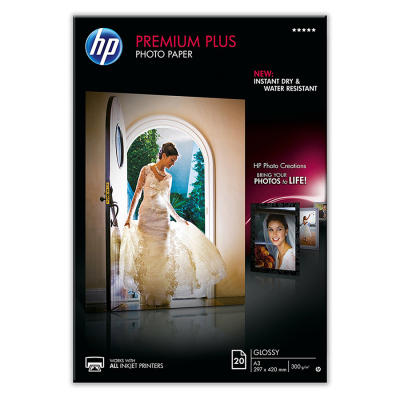 HP - HP CR675A Premium Plus Gloss Photo Paper, 20 Sheet/A3/297 x 420 mm