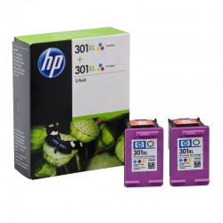 HP - HP D8J46AE (301XL) Dual Pack Color Original Cartridge - DeskJet 1000
