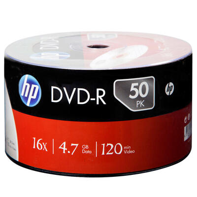 HP - HP DME00070-3 16X 4.7 GB DVD-R (50 Pack)