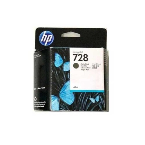 HP F9J60A (728) Matte Black Original Cartridge - T730 / T830 - 1