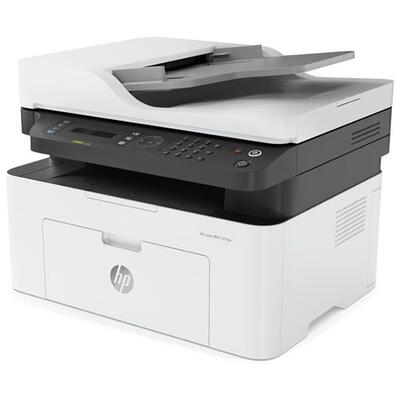 HP - HP 4ZB84A (MFP 137fnw) Laserjet Laser Printer + Fax + Photocopy + Scanner + Wi-Fi 