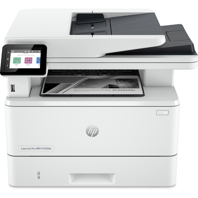 HP - HP LaserJet Pro 4103FDN (2Z628A) Scanner + Copier Mono Multifunction Laser Printer