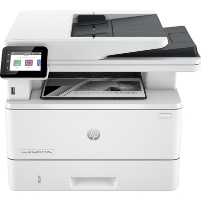 HP - HP LaserJet Pro 4103FDW (2Z629A) Wi-Fi + Scanner + Copier + Fax Multifunctional Laser Printer