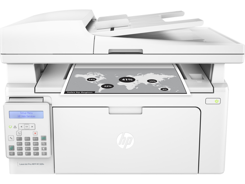 HP G3Q59A (M130fn) LaserJet Pro Fax + Ethernet + Scanner + Multifunctional Laser Printer - 1