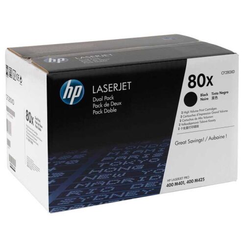HP CF280XD (80X) İkili Paket Siyah Orjinal Toner - LaserJet M401 / M425 (T8929) - 3