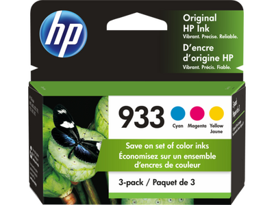 HP - HP N9H56FN (933) 3'lü Paket Renkli Orjinal Kartuş - OfficeJet 6100