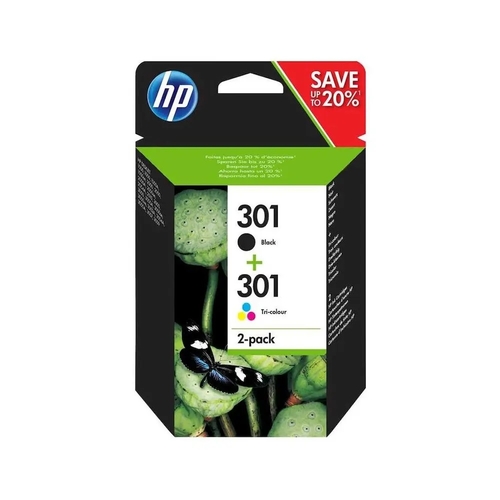 HP N9J72AE (301) Dual Pack Black+Color Original Cartridge - DeskJet 1000 