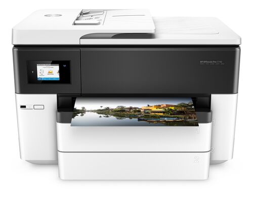 HP G5J38A (Pro 7740) Officejet Photocopy + Scanner + Fax + Ethernet + Wi-Fi + Multifunctional A3 Ink Printer 