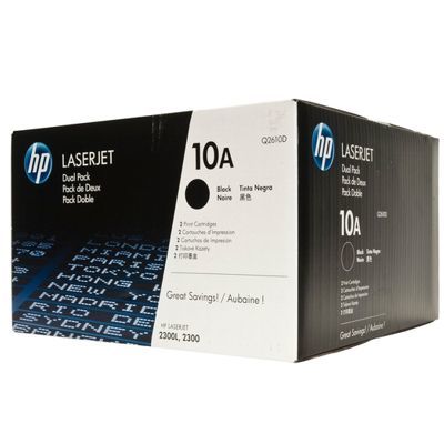 HP Q2610D (10D) Dual Pack Black Original Toner - Laserjet 2300 