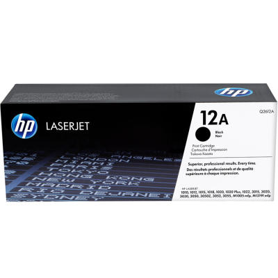 HP - HP Q2612A (12A) Black Original Toner - Laserjet 1010
