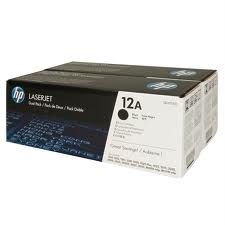 HP - HP Q2612AD (12A) Black Original Toner Dual Pack - Laserjet 1010