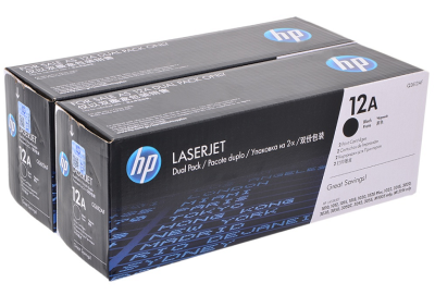 HP - HP Q2612AF (12A) Black Original Toner Dual Pack - Laserjet 1010