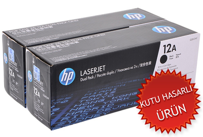HP Q2612AF (12A) Black Original Toner Dual Pack - Laserjet 1010 (Damaged Box) - HP