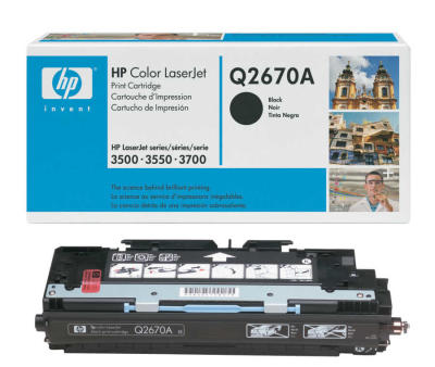 HP - HP Q2670A (308A) Black Original Toner - LaserJet 3700 (B)