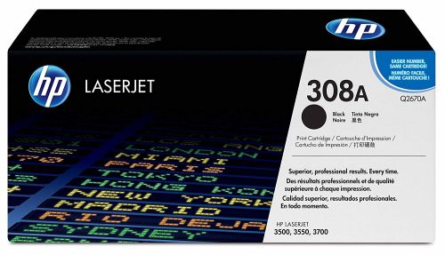 HP Q2670A (308A) Siyah Orjinal Toner - LaserJet 3700 (T8266)