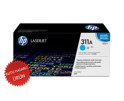 HP - HP Q2681A (311A) Mavi Orjinal Toner - LaserJet 3700 (C) (T8239)