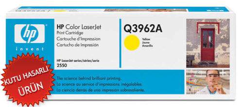 HP Q3962A (122A) Yellow Original Toner - LaserJet 2550 (Damaged Box)