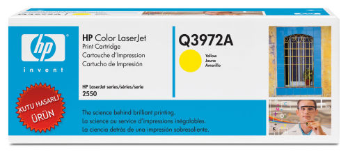 HP Q3972A (123A) Sarı Orjinal Toner - LaserJet 2550 (C) (T8173)